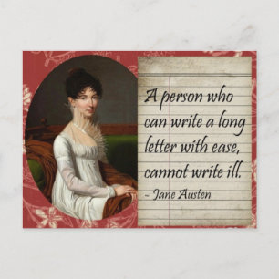 Carte Postale Jane Austen Écriture Conception inspirée