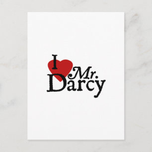 Carte Postale Jane Austen J'AIME M. Darcy