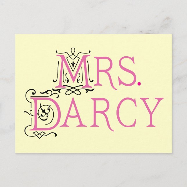 Carte Postale Jane Austen Mme Darcy Gift (Devant)