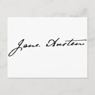 Carte Postale Jane Austen Signature