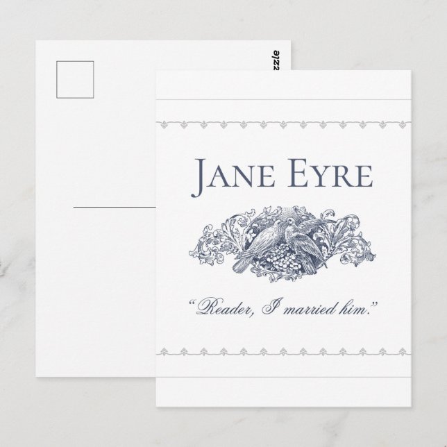 Carte Postale Jane Eyre - Lecteur Je L'Ai Marié - Doses (Devant / Derrière)