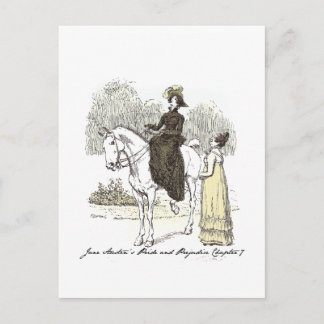 Carte Postale Jane on Horseback - Jane Austen Pride & Préjugés