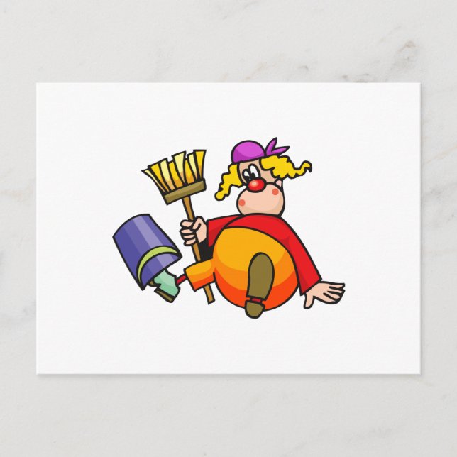 Carte Postale Janitor Clown (Devant)