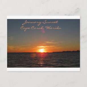 Carte Postale Janvier Sunset, Cape Coral, Floride