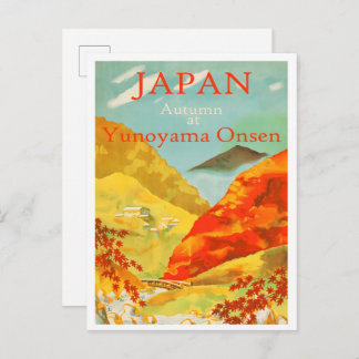 Carte Postale Japan Autumn at Yunoyama Onsen Travel