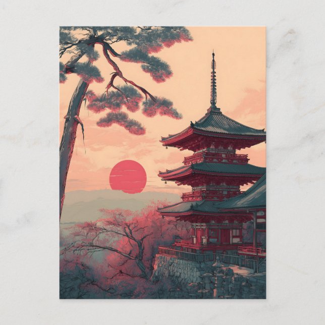 Carte Postale Japan Padoda vintage (Devant)