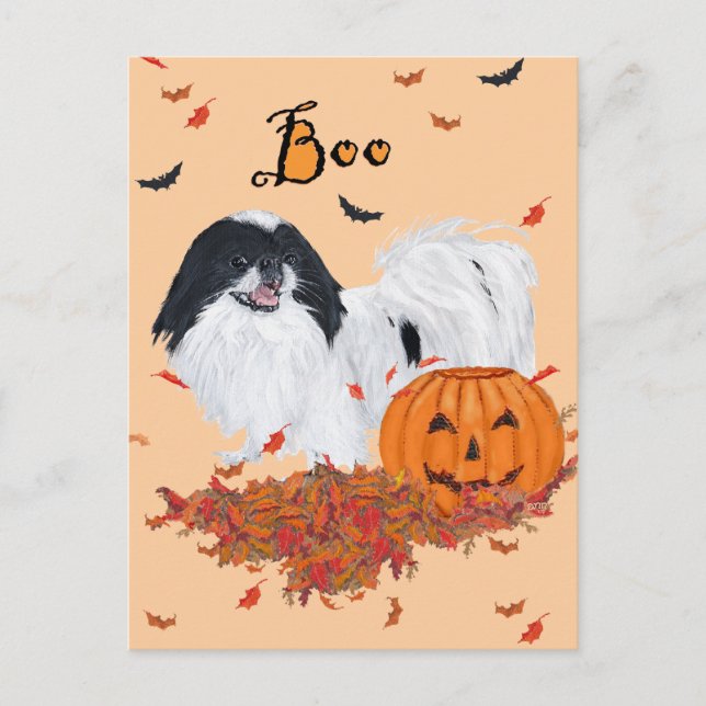 Carte Postale Japanese Chin Halloween (Devant)