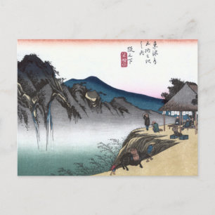 Carte Postale Japanese Ukiyo-e Sakanoshita by Hiroshige