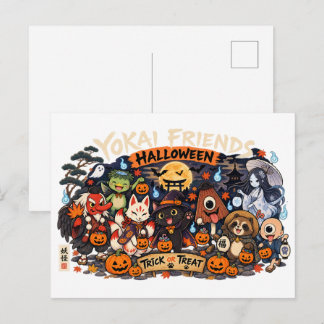 Carte Postale Japanese Yokai Halloween Postcard