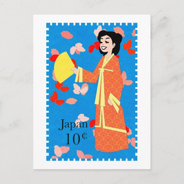 Carte postale Japon Stamp Art (Devant)