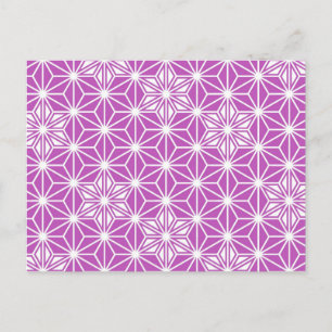 Carte Postale Japonais Asanoha motif - orchidée