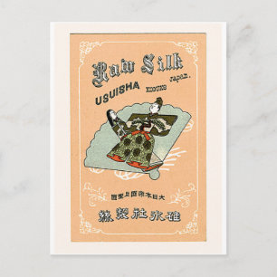Carte Postale Japonais Poupées Vintage japonais Étiquette de soi