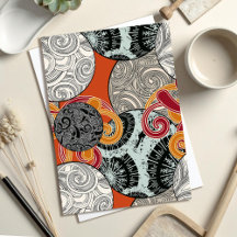 Carte postale japonaise avec balles et tourbillons