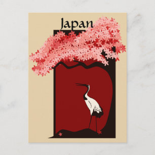 Carte postale japonaise Crane