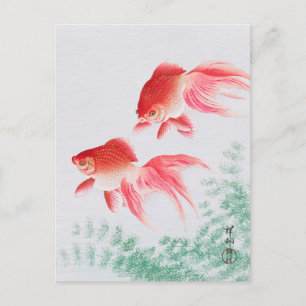 carte postale japonaise d'ohara koson,小 原 古 邨 の 日 