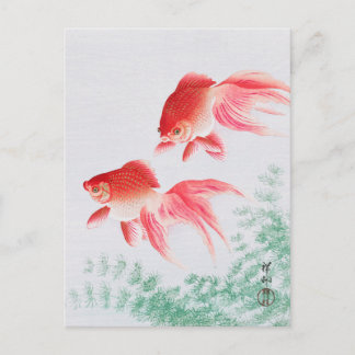 carte postale japonaise d'ohara koson,小 原 古 邨 の 日