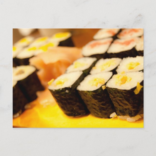 Carte postale japonaise Sushi (Devant)