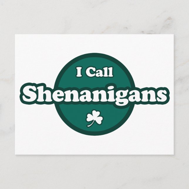 Carte Postale J'Appelle Les Shenanigans Mignons Irlandais Dire (Devant)