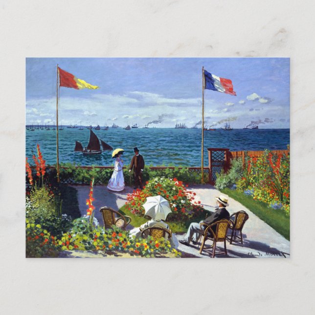 Carte Postale Jardin à Sainte-Adresse (Devant)