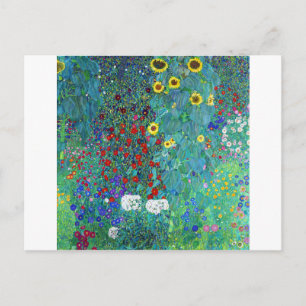 Carte Postale Jardin agricole avec tournesols, Gustav Klimt
