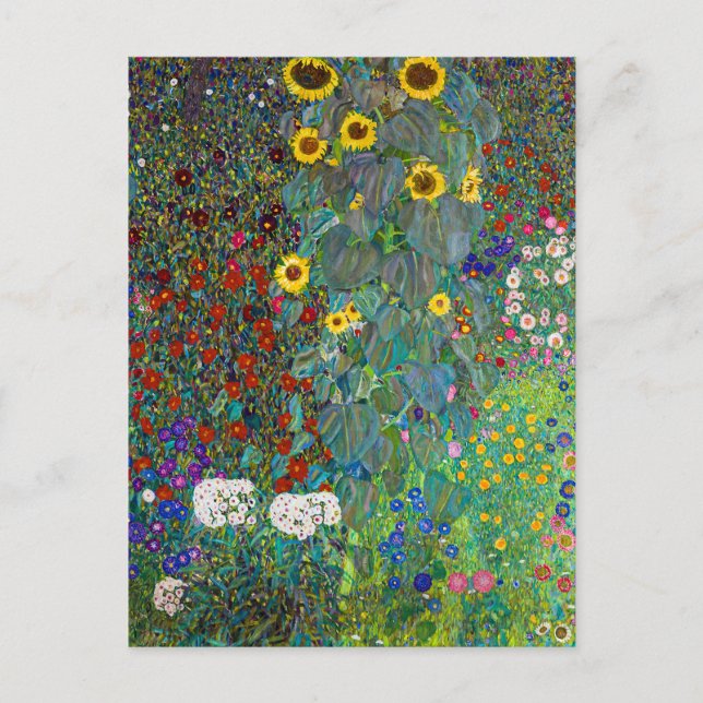 Carte Postale Jardin agricole avec tournesols | Gustav Klimt | P (Devant)