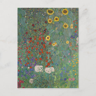 Carte Postale Jardin agricole Tournesols par Gustav Klimt Peintu