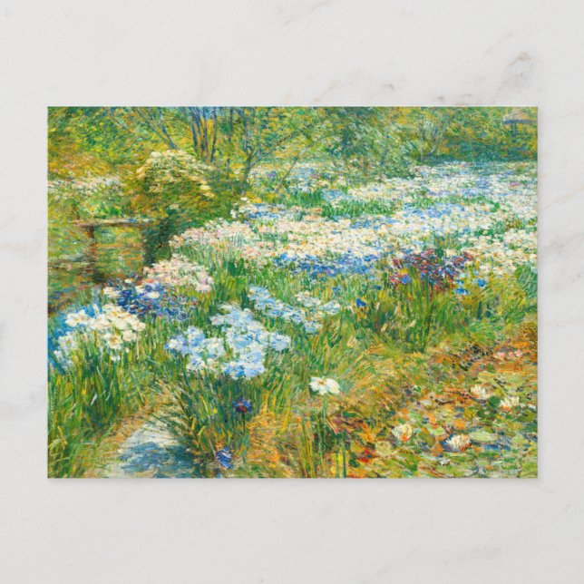 Carte Postale Jardin aquatique de Childe Hassam (Devant)