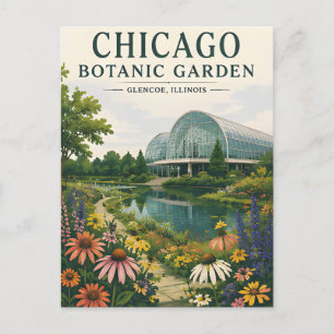 Carte Postale Jardin botanique de Chicago - Fleurs de la serre