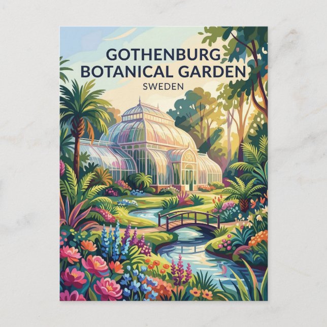 Carte Postale Jardin botanique de Göteborg Suède (Devant)