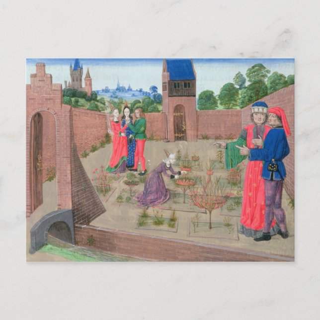 Carte Postale Jardin clos avec jardin pour femme (Devant)