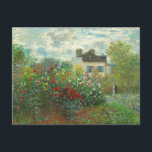Carte Postale Jardin d'artiste de Monet à Argenteuil Peinture<br><div class="desc">Claude Monet - Le Jardin de l'artiste à Argenteuil (Un coin du jardin aux dahlias) par Claude Monet,  1873 à la National Gallery of Art. Une belle scène en plein air par le père de l'Impressionnisme.</div>