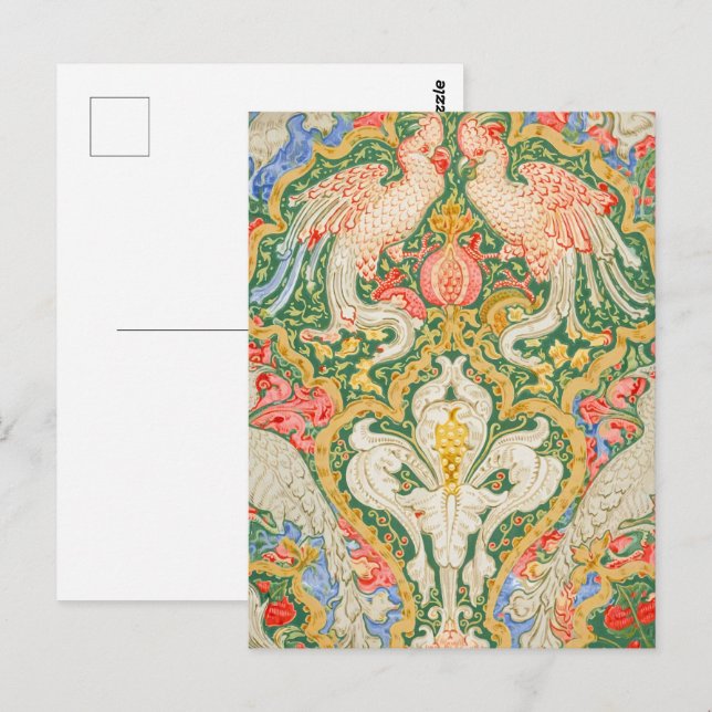 Carte Postale Jardin de Cockatoo de Walter Crane (Devant / Derrière)