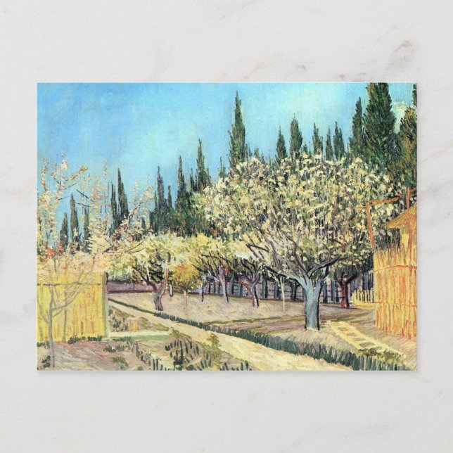 Carte Postale Jardin de fleurs par Vincent van Gogh (Devant)