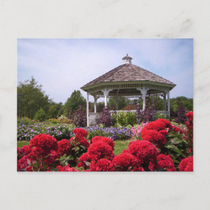 Carte Postale Jardin de fleurs rouges Gazebo, Mark Edward Wester