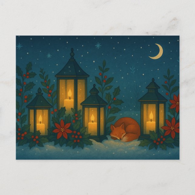 Carte Postale Jardin de Fox Lanterne (Devant)