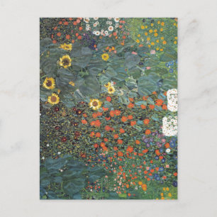Carte Postale Jardin de la ferme Gustav Klimt avec tournesols