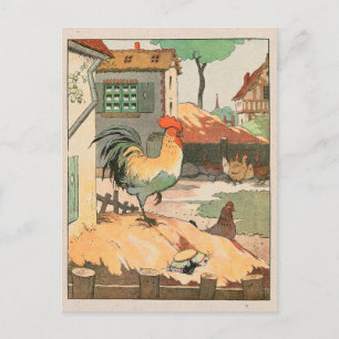 Carte Postale Jardin de la ferme Rooster