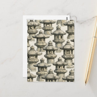 Carte Postale Jardin de Lanterne en Pierre Japonaise