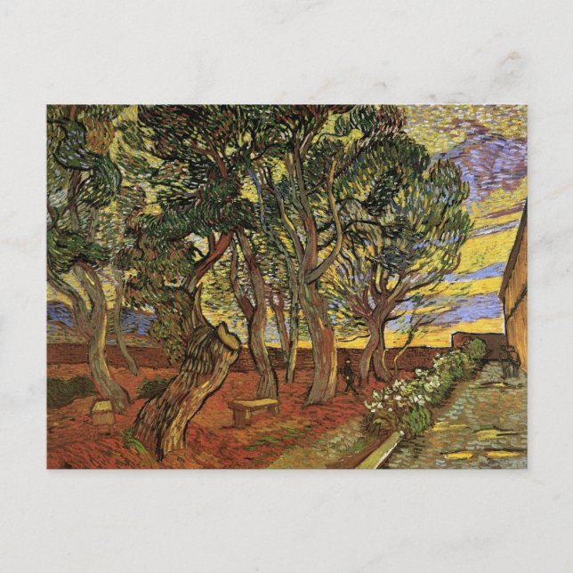 Carte Postale Jardin de l'hôpital Saint-Paul par Vincent van Gog (Devant)