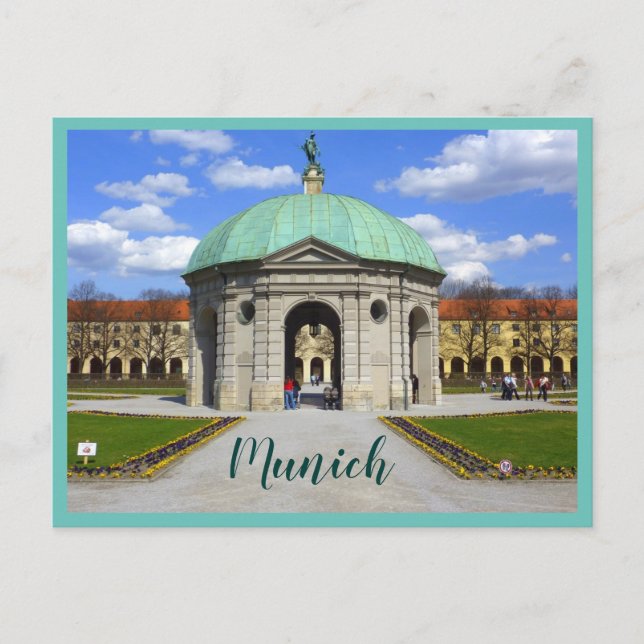 Carte Postale Jardin de Munich (Hofgarten) (Devant)