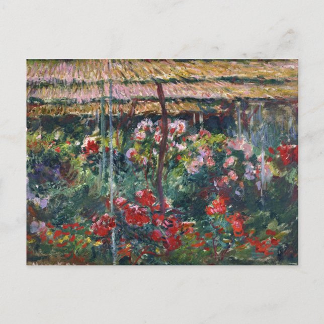 Carte Postale Jardin de pivoines | Claude Monet (Devant)