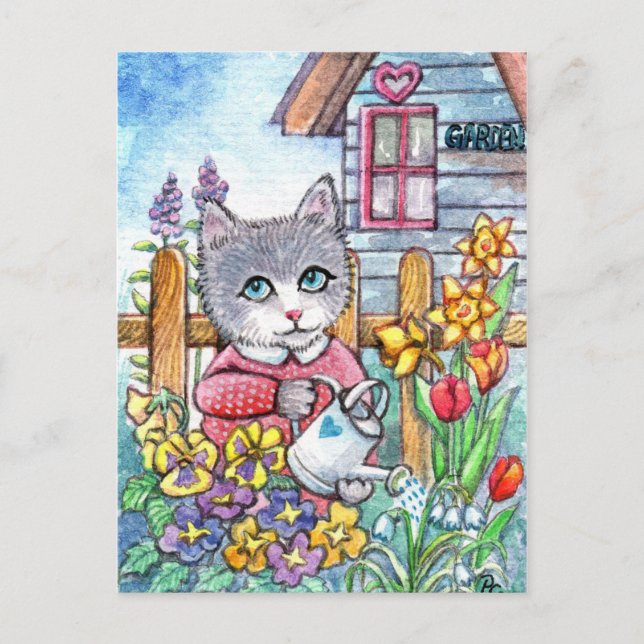 Carte Postale Jardin de printemps (Devant)