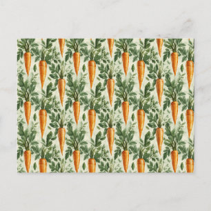 Carte Postale Jardin de printemps Motif carotte