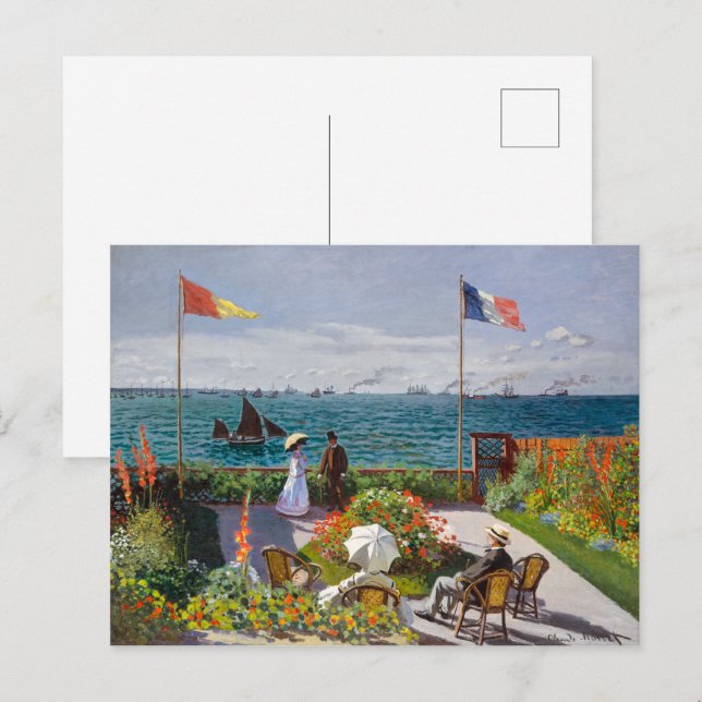 Carte Postale Jardin de Sainte-Adresse | CLAUDE MONET | (Devant / Derrière)