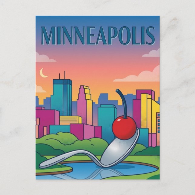 Carte Postale Jardin de sculptures de Minneapolis (Devant)