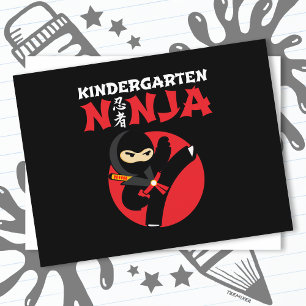 Carte Postale Jardin D'Enfants Ninja Tirer Un Coup D'Oeil Premie