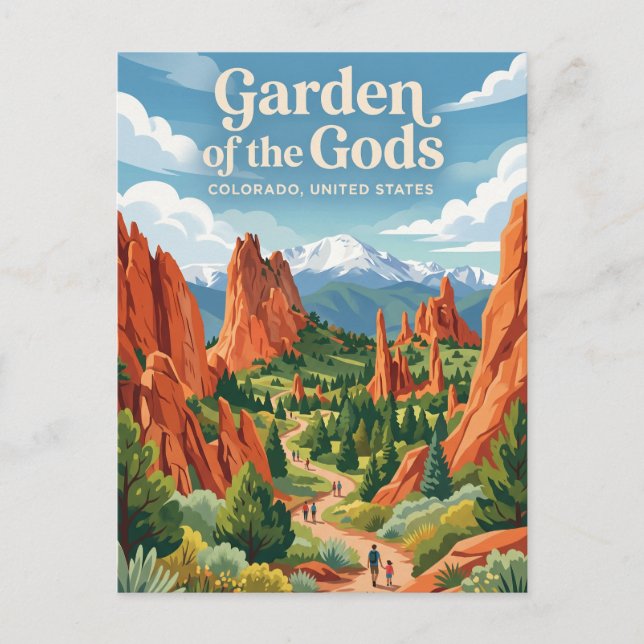 Carte Postale Jardin des Dieux Colorado (Devant)