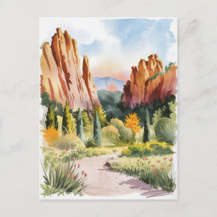 Carte Postale Jardin des Dieux Colorado Styliste Peinture