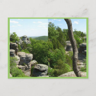 Carte Postale Jardin Des Dieux Du Sud De L'Illinois. Stéréograph