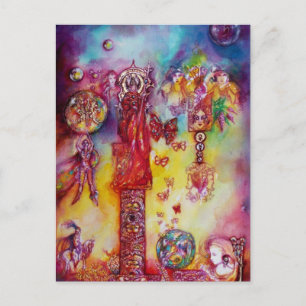 CARTE POSTALE JARDIN DES OMBRES PERDUES, DES FAERY ET DES PAPILL